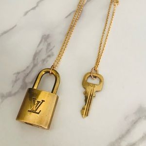 Louis Vuitton Padlock & Key Necklace